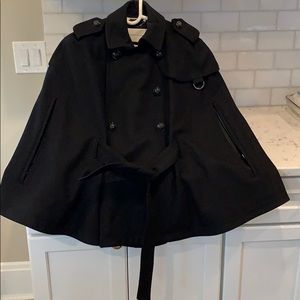 Black wool cape